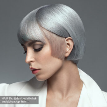 A Female Model with Everyday Silver Color Blocking